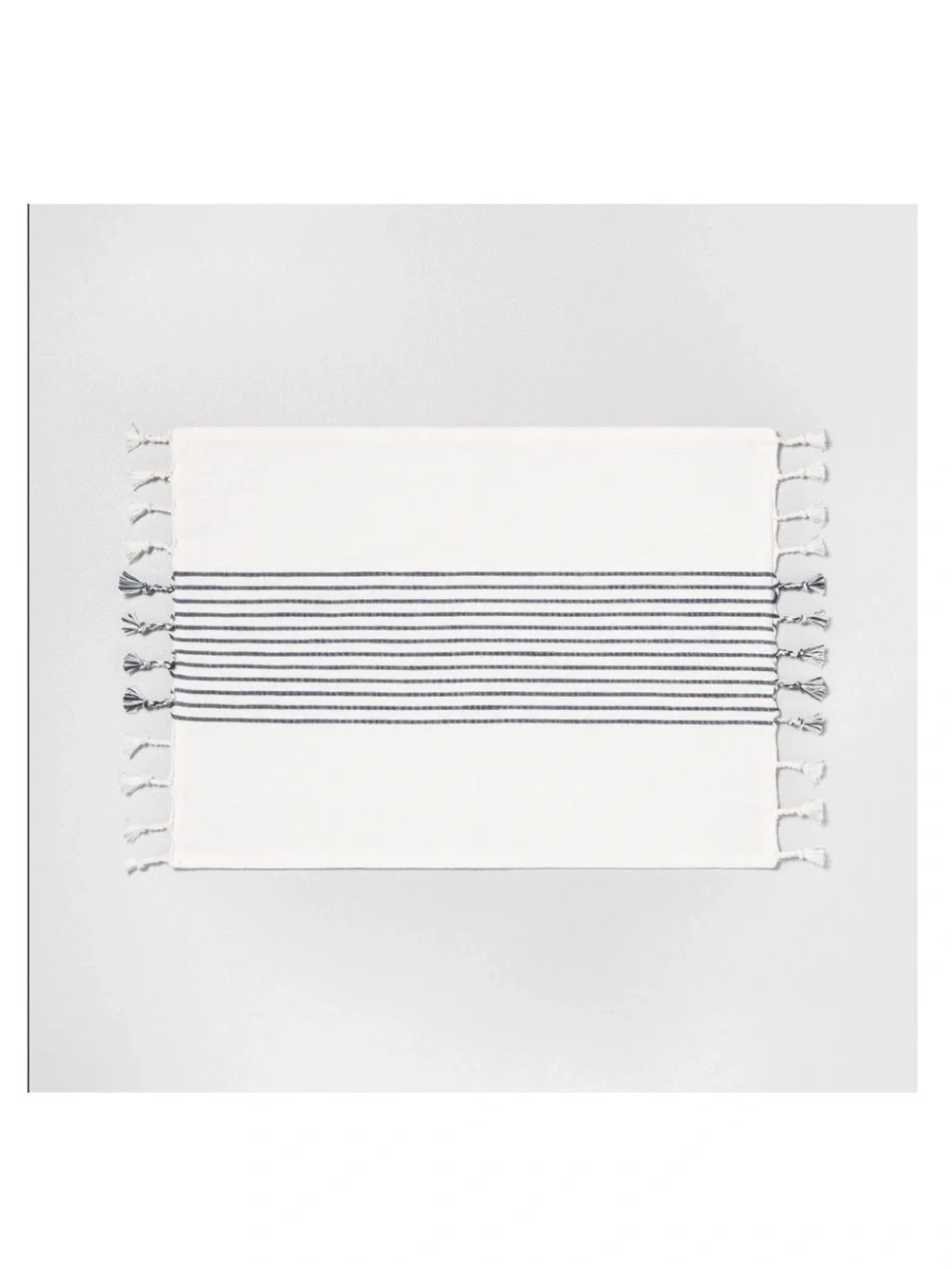 Hearth & Hand Magnolia Striped Fringe Placemats Set of 4 Farmhouse Neutral
